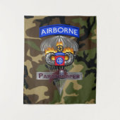 im Flugzeug Abteilung Silver Chute Veteran Wandteppich (Vorderseite)