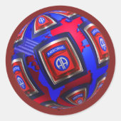 im Flugzeug Abteilung "World Globe" Runder Aufkleber (Vorderseite)