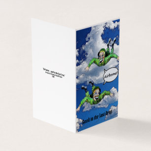 Im Flugzeug, Armeesprung-Fallschirmjäger, Cartoon