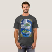 Im Flugzeug, Armeesprung-Fallschirmjäger, Cartoon T-Shirt (Vorne ganz)