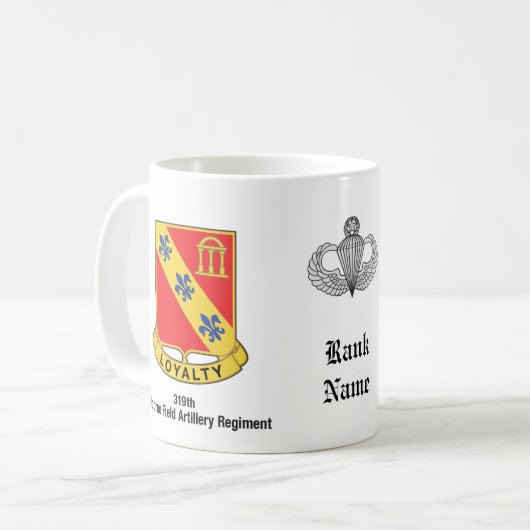 Im Flugzeug Artillery Regiment Tasse (Vorderseite Links)