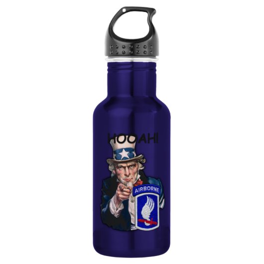 im Flugzeug Brigadepflaster Trinkflasche (Vorderseite)