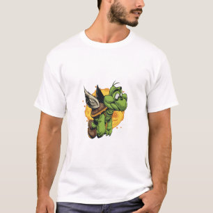 Im Flugzeug Cartoon Turtle T-Shirt