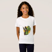 Im Flugzeug Cartoon Turtle T-Shirt (Vorne ganz)
