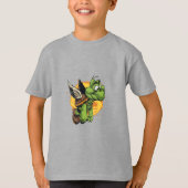 Im Flugzeug Cartoon Turtle T-Shirt (Vorderseite)