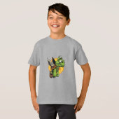 Im Flugzeug Cartoon Turtle T-Shirt (Vorne ganz)