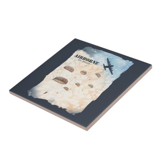 Im Flugzeug die feinsten Fallschirmjäger springen Fliese (Seite)