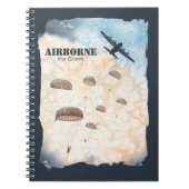 Im Flugzeug die feinsten Fallschirmjäger springen Notizblock (Vorderseite)