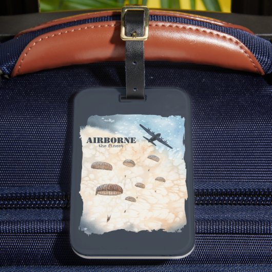 Im Flugzeug Die feinsten Fallschirmspringer Person Gepäckanhänger (Vorderseite Insitu 2)