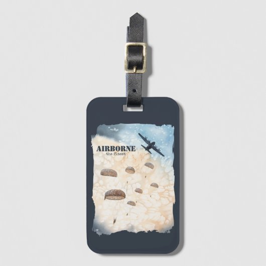 Im Flugzeug Die feinsten Fallschirmspringer Person Gepäckanhänger (Vorderseite Vertikal)