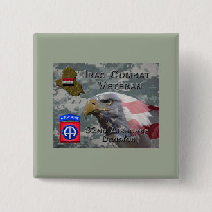 im Flugzeug Div Irak-Kampfveteran Button