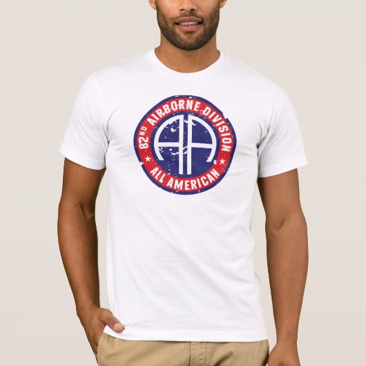 im Flugzeug Division "All American" Grunge T-Shirt (Vorderseite)
