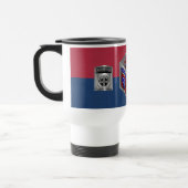 im Flugzeug Division Colors Steel Cube Reisebecher (Links)