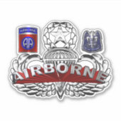 im Flugzeug Division Custom Wings Aufkleber (Vorderseite)