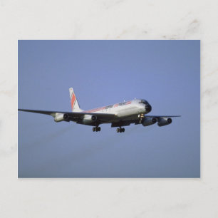 im Flugzeug Express DC-8 Postkarte
