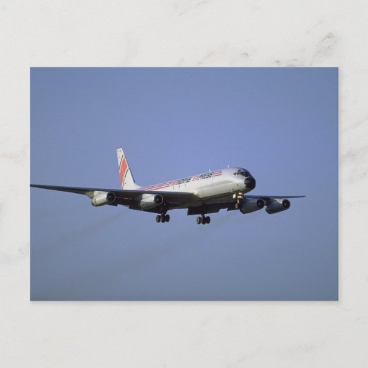 im Flugzeug Express DC-8 Postkarte (Vorderseite)