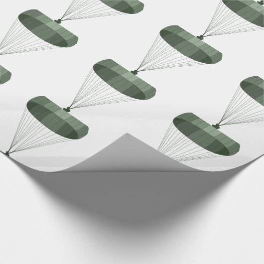 Im Flugzeug Fallschirmjäger Geschenkpapier (Ecke)