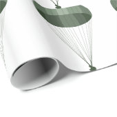 Im Flugzeug Fallschirmjäger Geschenkpapier (Rolleneckpunkt)