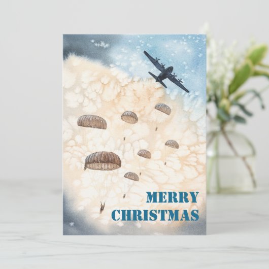 Im Flugzeug Fallschirmjäger hüpfen Weihnachten (Stehend Vorderseite)