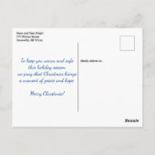 Im Flugzeug Fallschirmjäger jump Weihnachtsfeierta Postkarte (Rückseite)