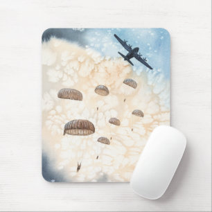 Im Flugzeug Fallschirmspringer Mousepad