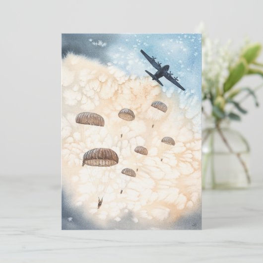 Im Flugzeug Fallschirmspringer von Hercules Aircra (Stehend Vorderseite)