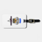 Im Flugzeug Flaming-Logo-Geschenk Gepäckanhänger (Vorderseite horizontal)