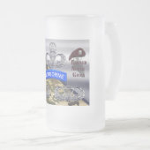 Im Flugzeug Flüge - nie vergeben verdient Mattglas Bierglas (VorderseiteRechts)