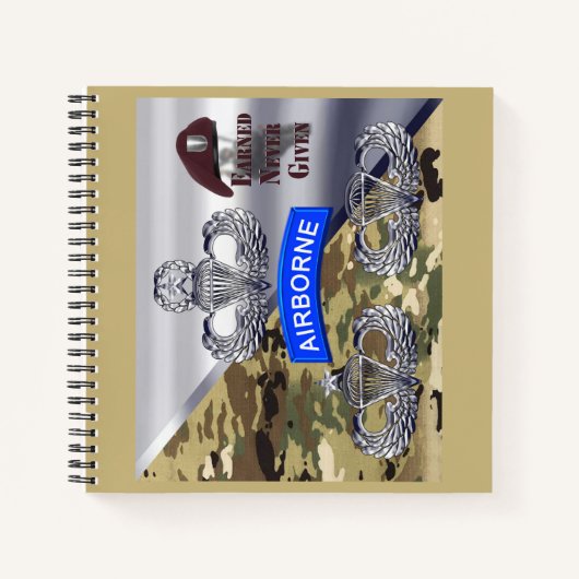 Im Flugzeug Flüge - nie vergeben verdient Notizblock (Vorderseite)