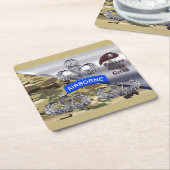 Im Flugzeug Flüge - nie vergeben verdient Rechteckiger Pappuntersetzer (angewinkelt)