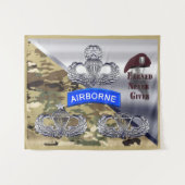 Im Flugzeug Flüge - nie vergeben verdient Wandteppich (Vorderseite (Horizontal))