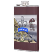 Im Flugzeug Flüge - "Verdient nie gegeben" Flachmann (Links)