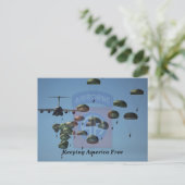 im Flugzeug Fort Bragg Veterans Veteranen-Patch Postkarte (Stehend Vorderseite)