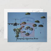 im Flugzeug Fort Bragg Veterans Veteranen-Patch Postkarte (Vorne/Hinten)