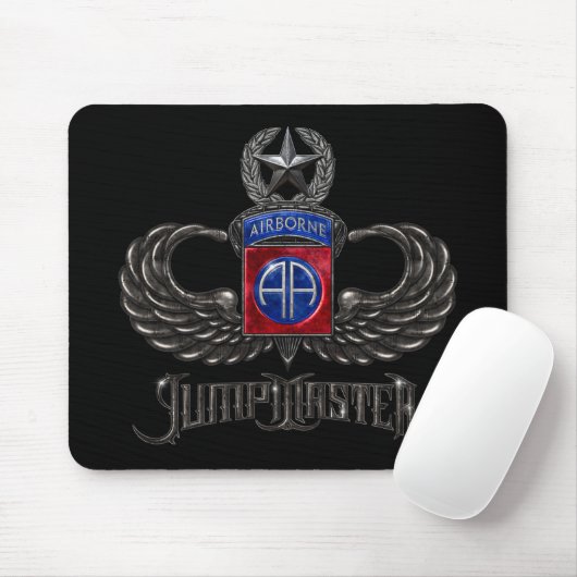 im Flugzeug Jumpmaster Black Mousepad (Mit Mouse)