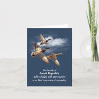 Im Flugzeug Mallard Ducks Vielen Dank Beileid