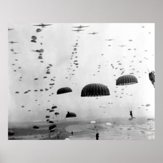 Im Flugzeug Mission während des WW2-Zeichens Poster (Vorne)