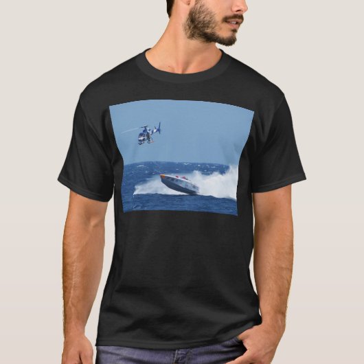 Im Flugzeug Motorboot und Hubschrauber T-Shirt (Vorderseite)