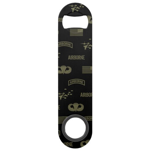 Im Flugzeug Muster (Grün) Speed Flaschenöffner (Vorderseite)