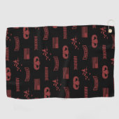 Im Flugzeug Muster (rot) Golfhandtuch (Horizontal)