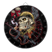 Im Flugzeug oder Marinefallschirmjäger-Schädel mit Dartscheibe (vorne)