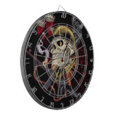 Im Flugzeug oder Marinefallschirmjäger-Schädel mit Dartscheibe (Vorderseite Links)