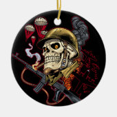 Im Flugzeug oder Marinefallschirmjäger-Schädel mit Keramikornament (Vorne)