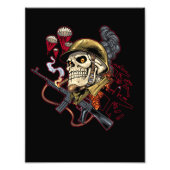 Im Flugzeug oder mariner Fallschirm mit Helm Fotodruck (Vorne)