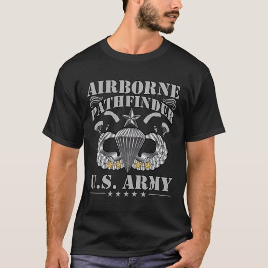 Im Flugzeug Pathfinder U.S. Army T - Shirt (Vorderseite)