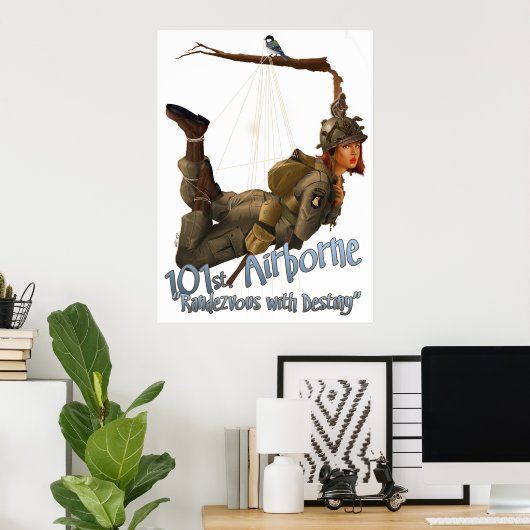 Im Flugzeug Poster (Heimbüro)