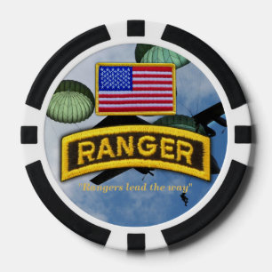 im Flugzeug Ranger der Armee Poker Chips