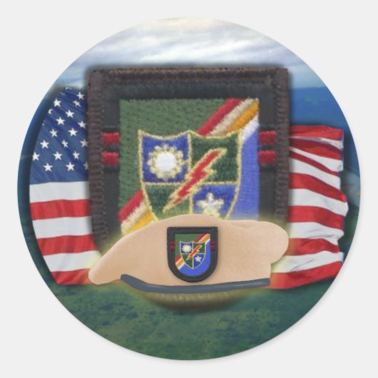 im Flugzeug Ranger für die Scrapbooking von Tierär Runder Aufkleber (Vorderseite)