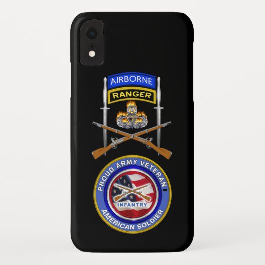 Im Flugzeug Ranger Infanterie der Proud Army Veter Case-Mate iPhone Hülle (Rückseite)