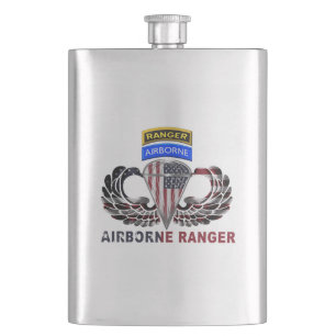 Im Flugzeug Ranger Master Flaming Parachutist Flü Flachmann